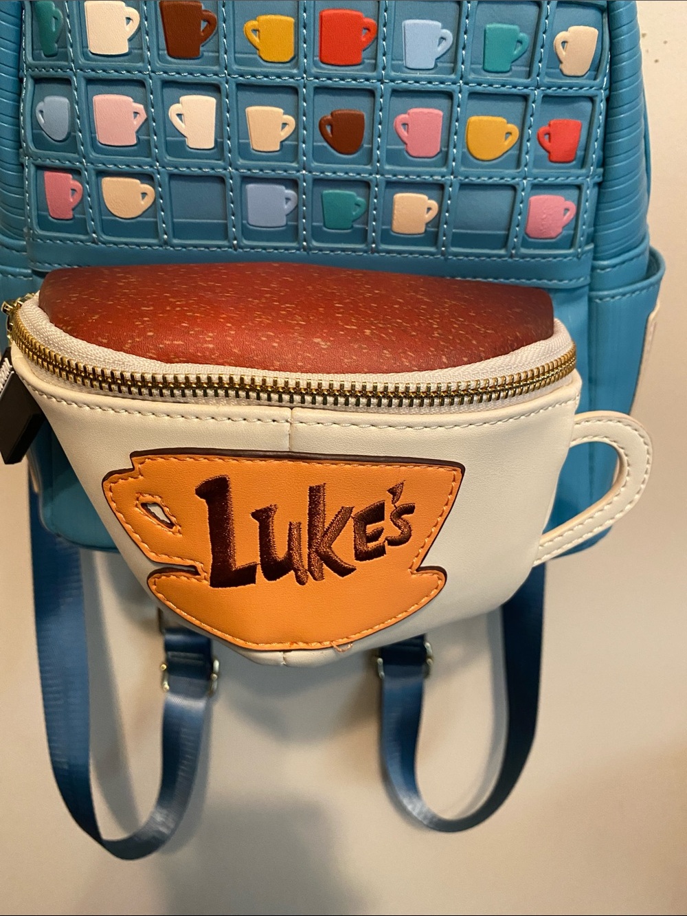 Loungefly Blue Gilmore Girls Luke's Diner Mini Backpack - Picture 2 of 16